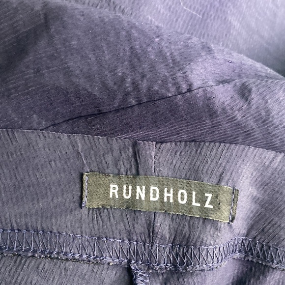 RUNDHOLZ blue linen capri pants size medium - Picture 3 of 9